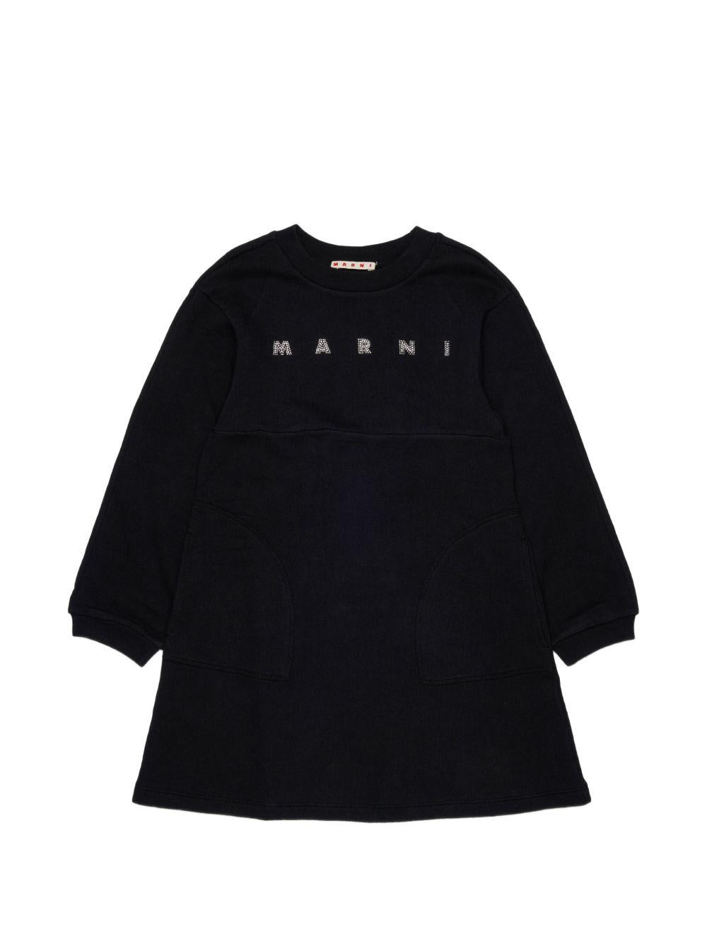 Abito nero per bambina M02012M00SH 0M900 Marni Kids 