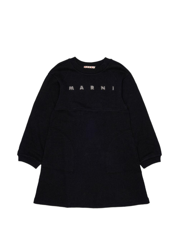 Abito nero per bambina M02012M00SH 0M900 Marni Kids 