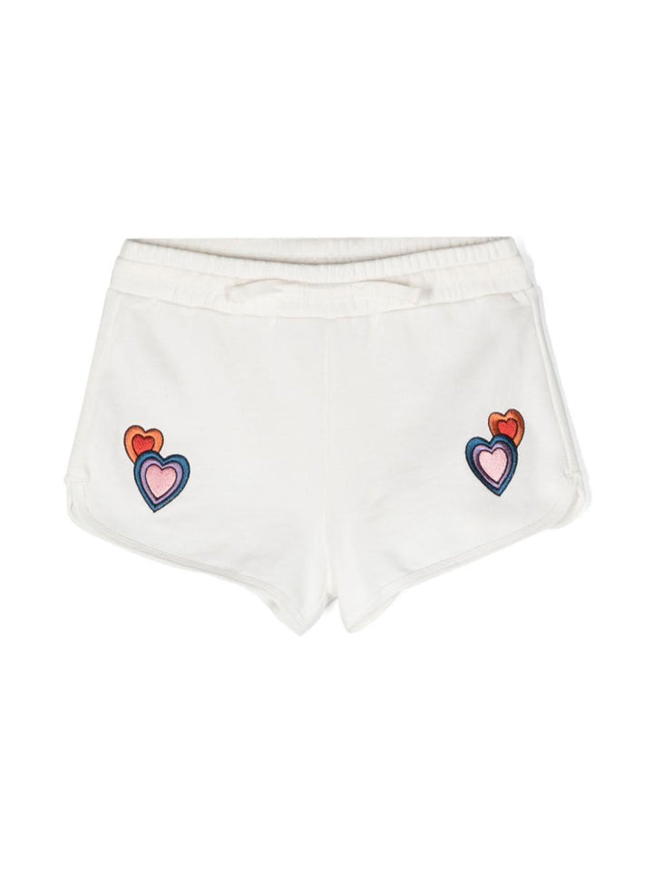 White Bermuda shorts for girls