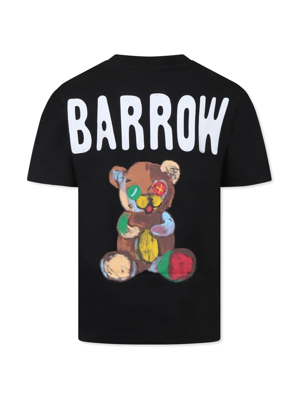 T-shirt nero per bambino con stampa