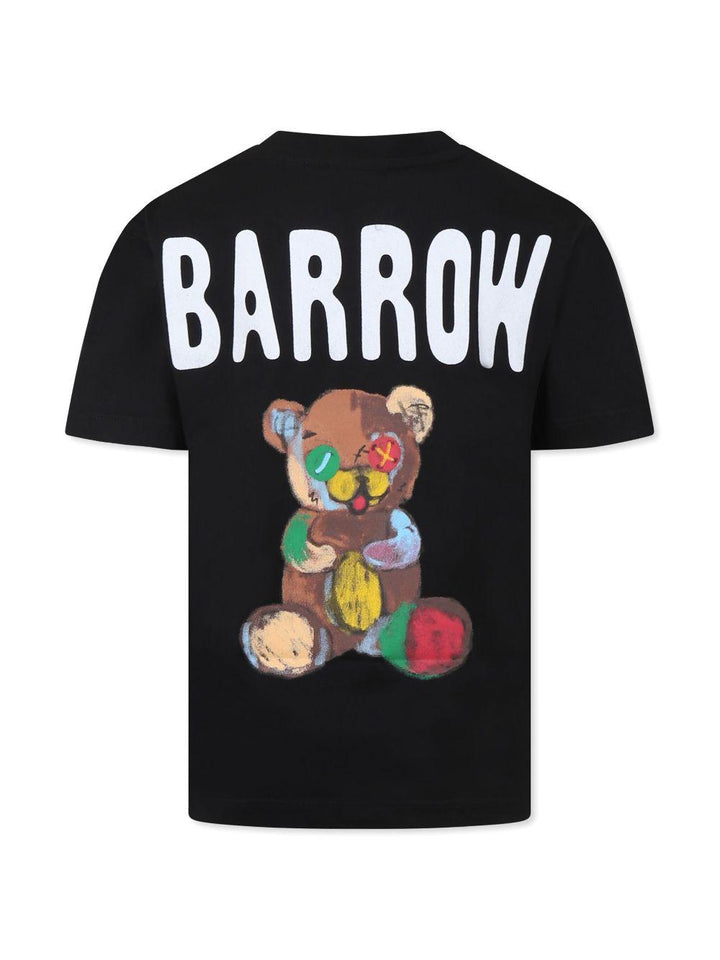 T-shirt nero per bambino con stampa