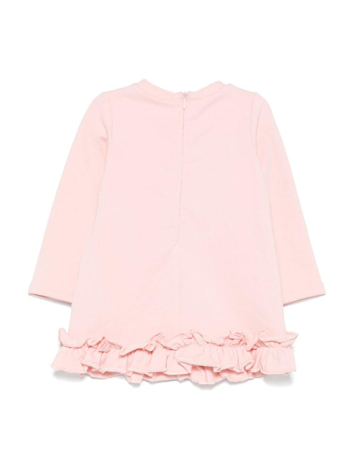 Baby girl blush pink dress with logo