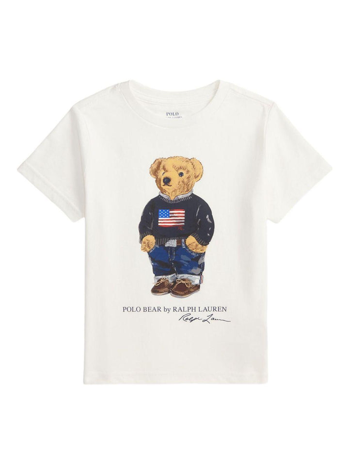 T-shirt bianco per bambino 322P00508 001 Ralph Lauren Kids 