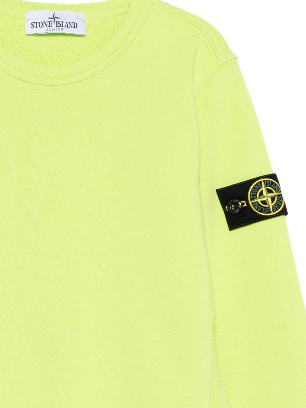 Felpa verde per bambino 66100005S0040 V005F Stone Island Kids 