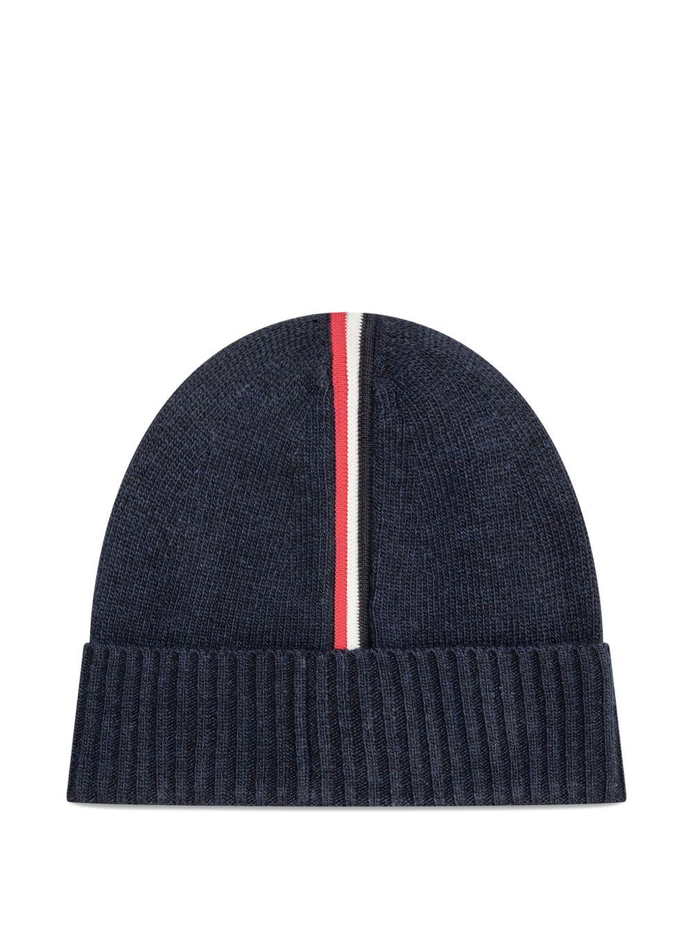 Cappello in cotone blu navy per bambino 9543B00001M1241 745 Moncler Kids 