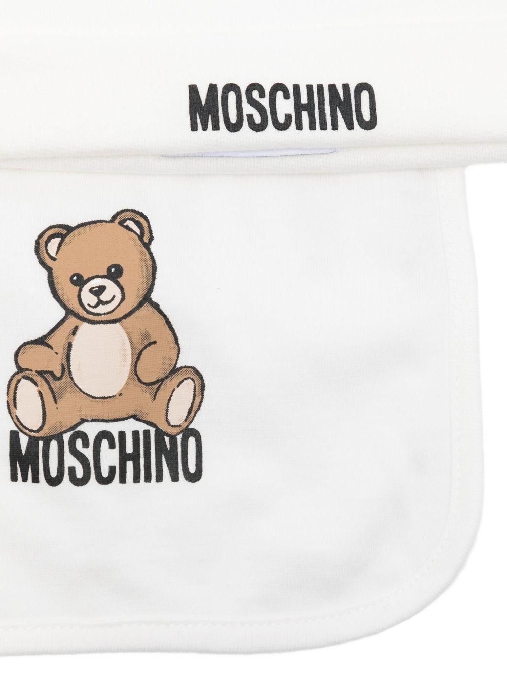 Cappello bianco per neonato MUY08LLCA40 10063 Moschino Kids 
