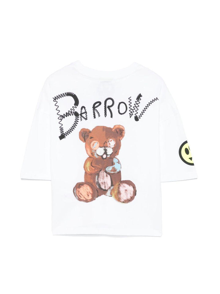 T-shirt bianca per bambina S5BKJGTH149 002 Barrow Kids 