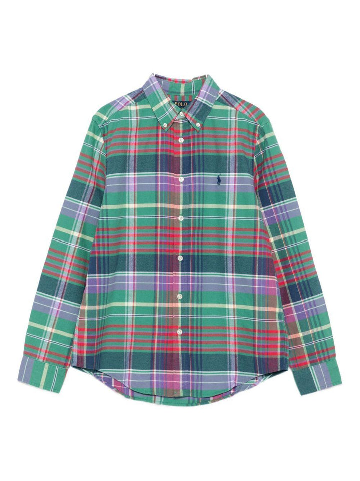 Camicia verde/multicolor per bambino 323979315 001 Ralph Lauren Kids 