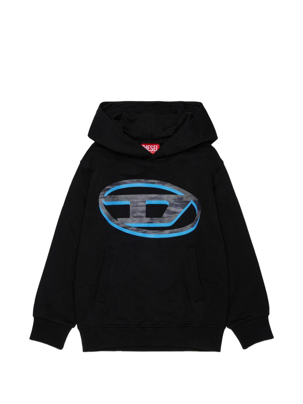 Felpa nera per bambino J029650GEAD K900 Diesel Kids 