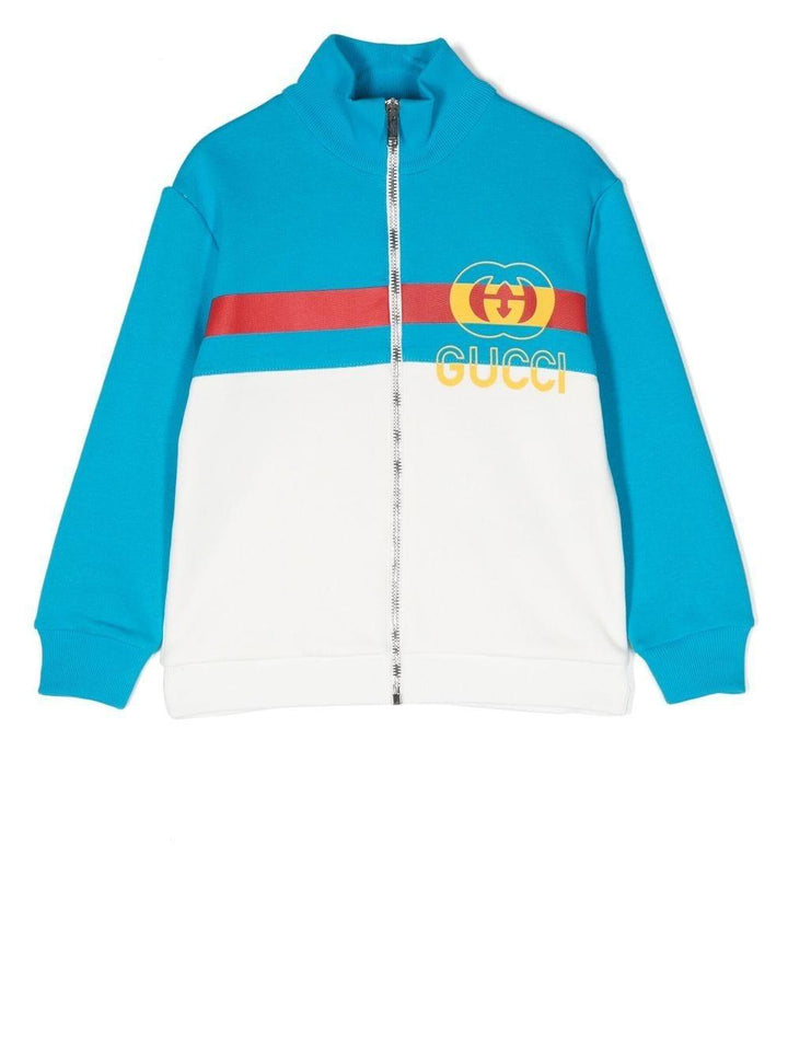 White and blue sweatshirt for boys