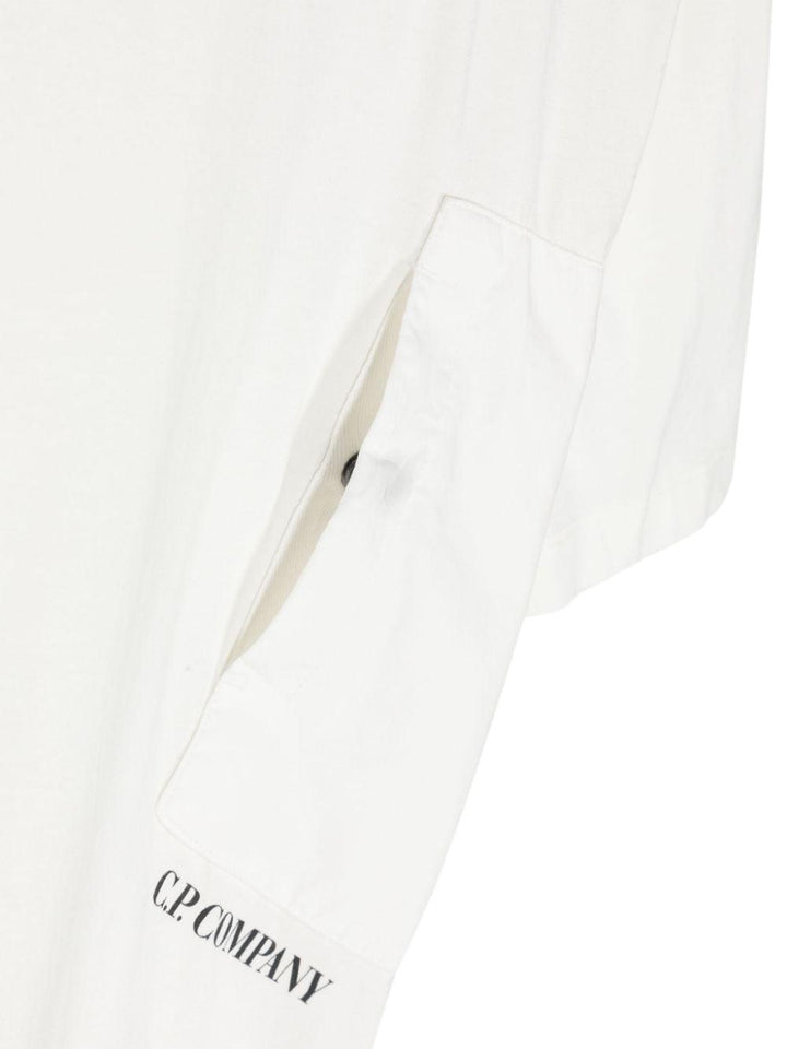 White t-shirt for boys with logo