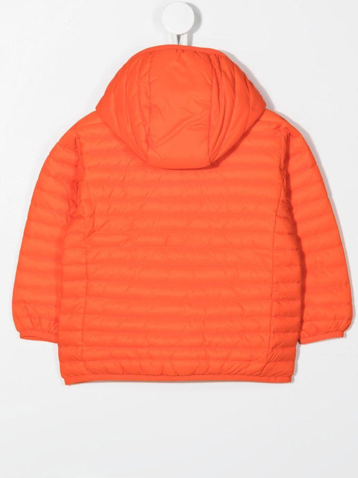 Orange baby jacket with logo