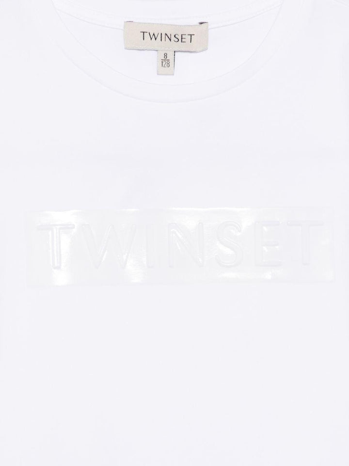 T-shirt bianco per bambina 261GJ2250 00526 Twin Set 