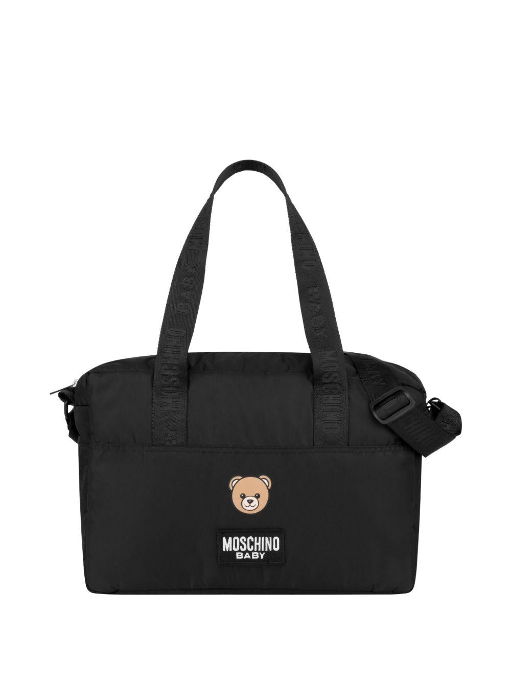 Borsa mamma nera per neonato MMX04KL3A89 60100 Moschino Kids 