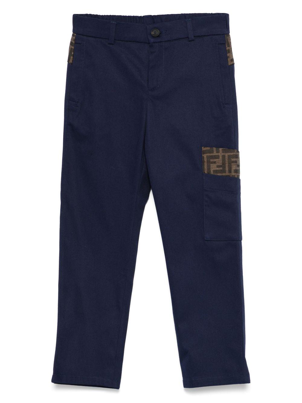 Pantalone blu navy per bambino JMF545AS5Y F1I11 Fendi Kids 