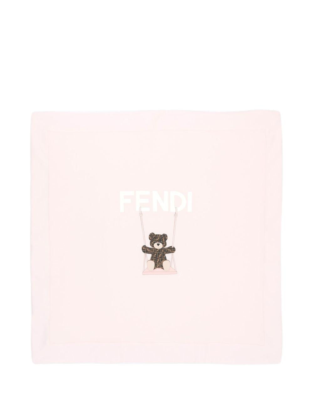 Coperta rosa per neonata BUJ339ST8 F0C11 Fendi Kids 