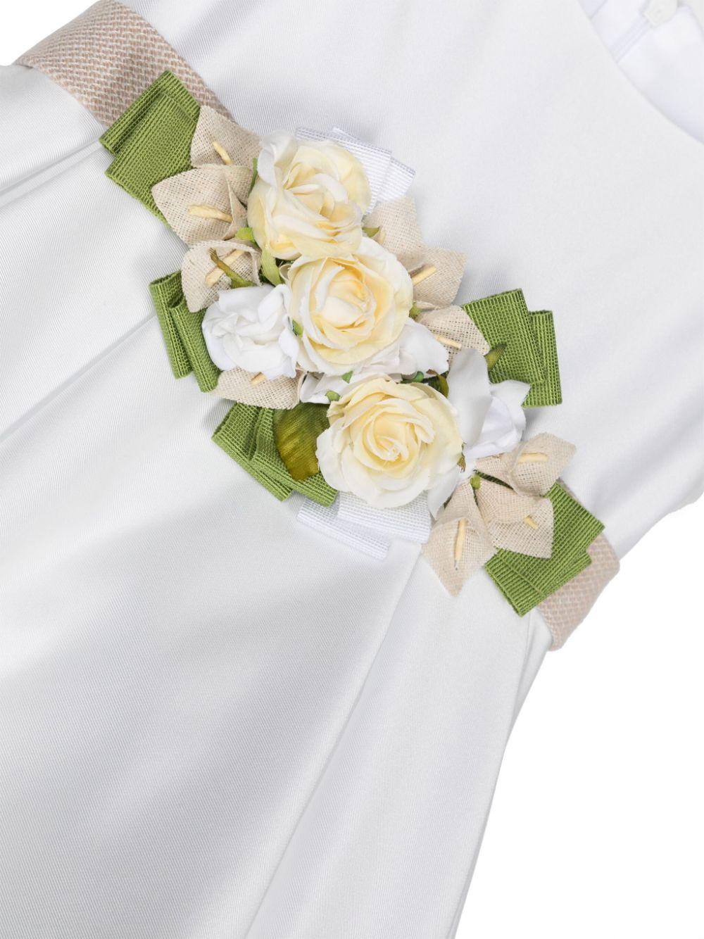 Abito bianco per neonata con fiori