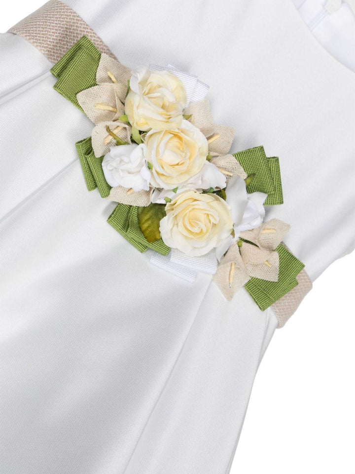 Abito bianco per neonata con fiori