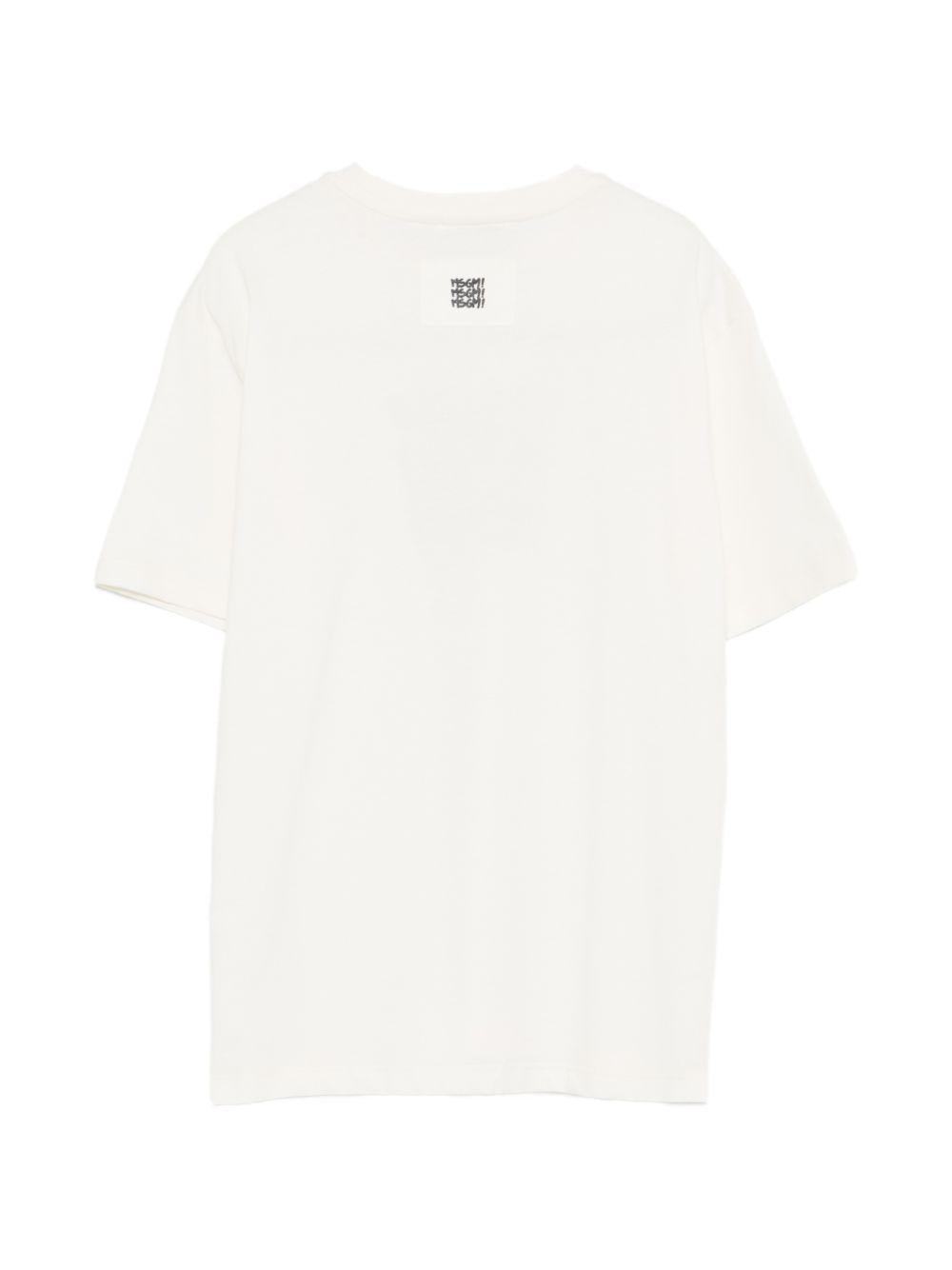 T-shirt crema per bambino S6MSJBTH227 013 Msgm Kids 