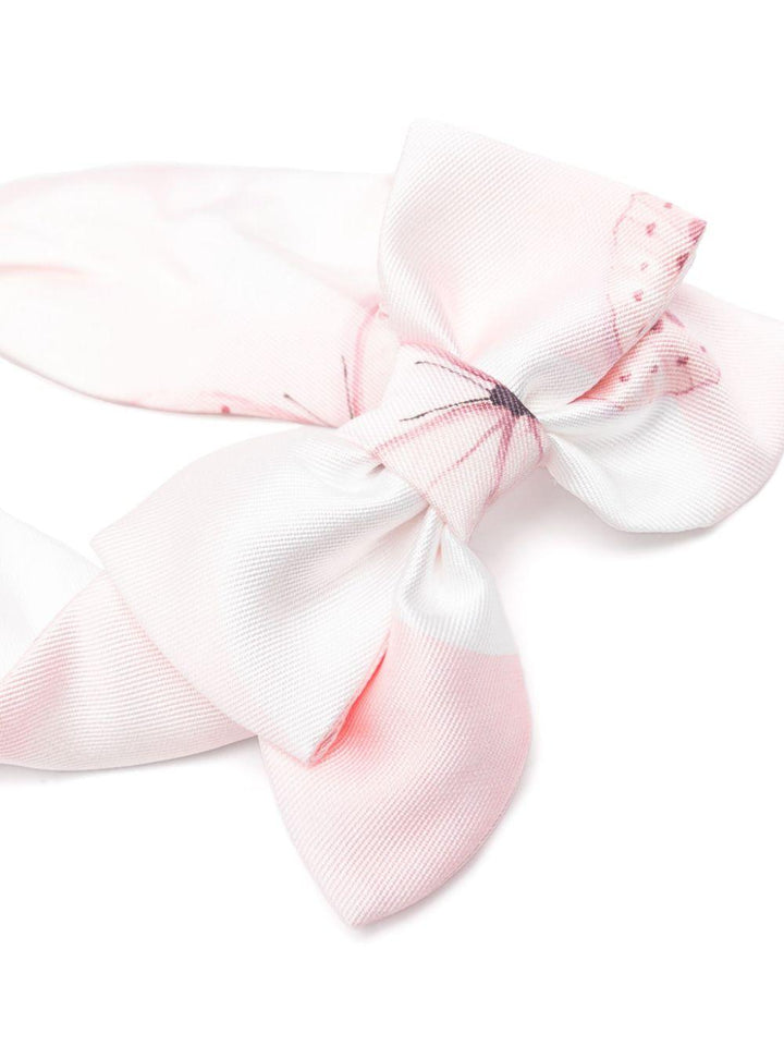 Light pink/white headband for newborn