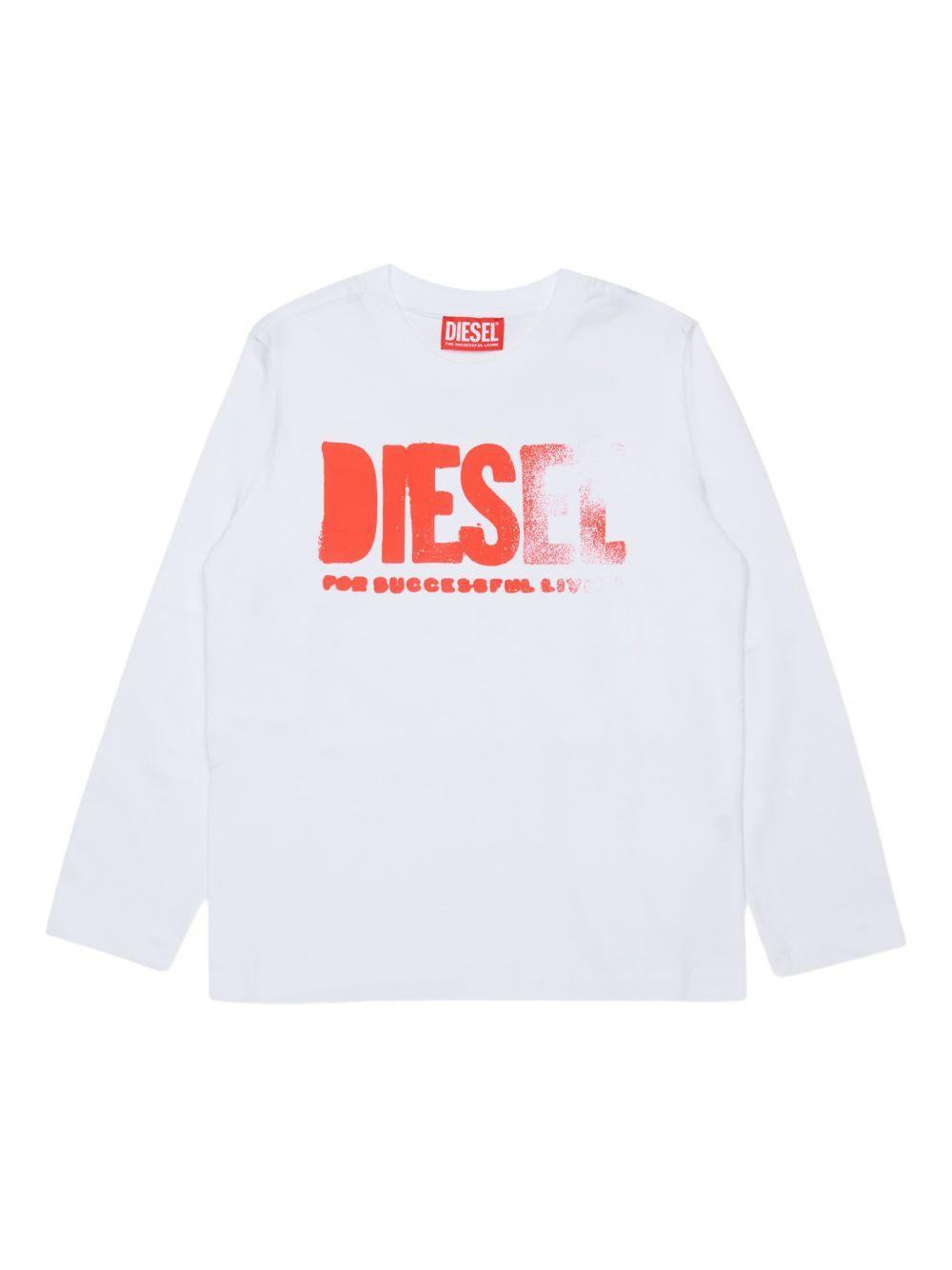 Felpa bianca per bambino J026190GEAD K141 Diesel Kids 