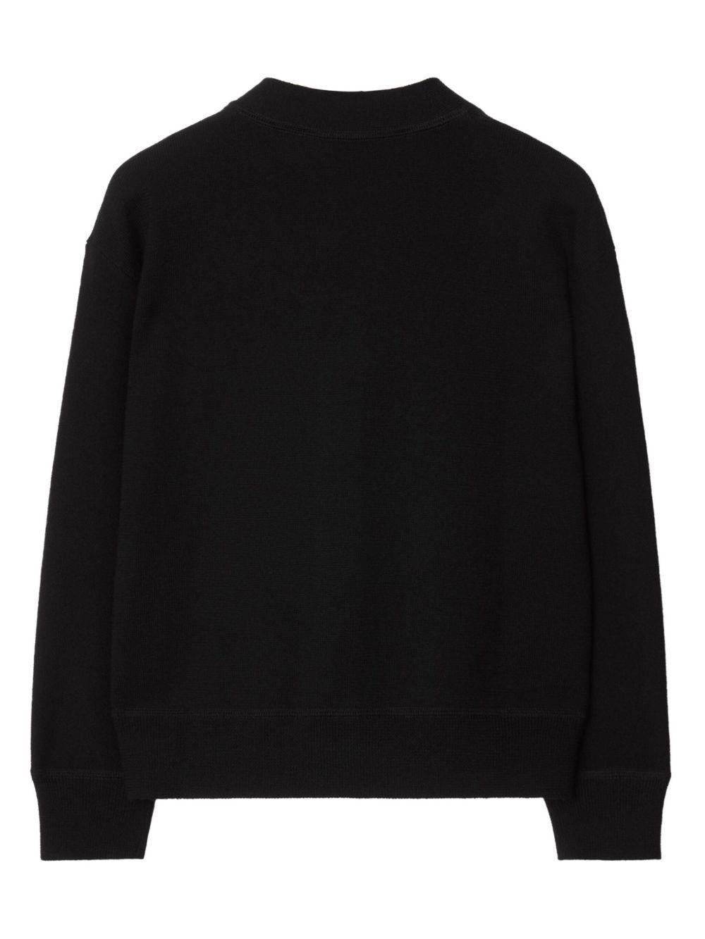 Cardigan nero per bambino 8100380 A1189 Burberry Kids 