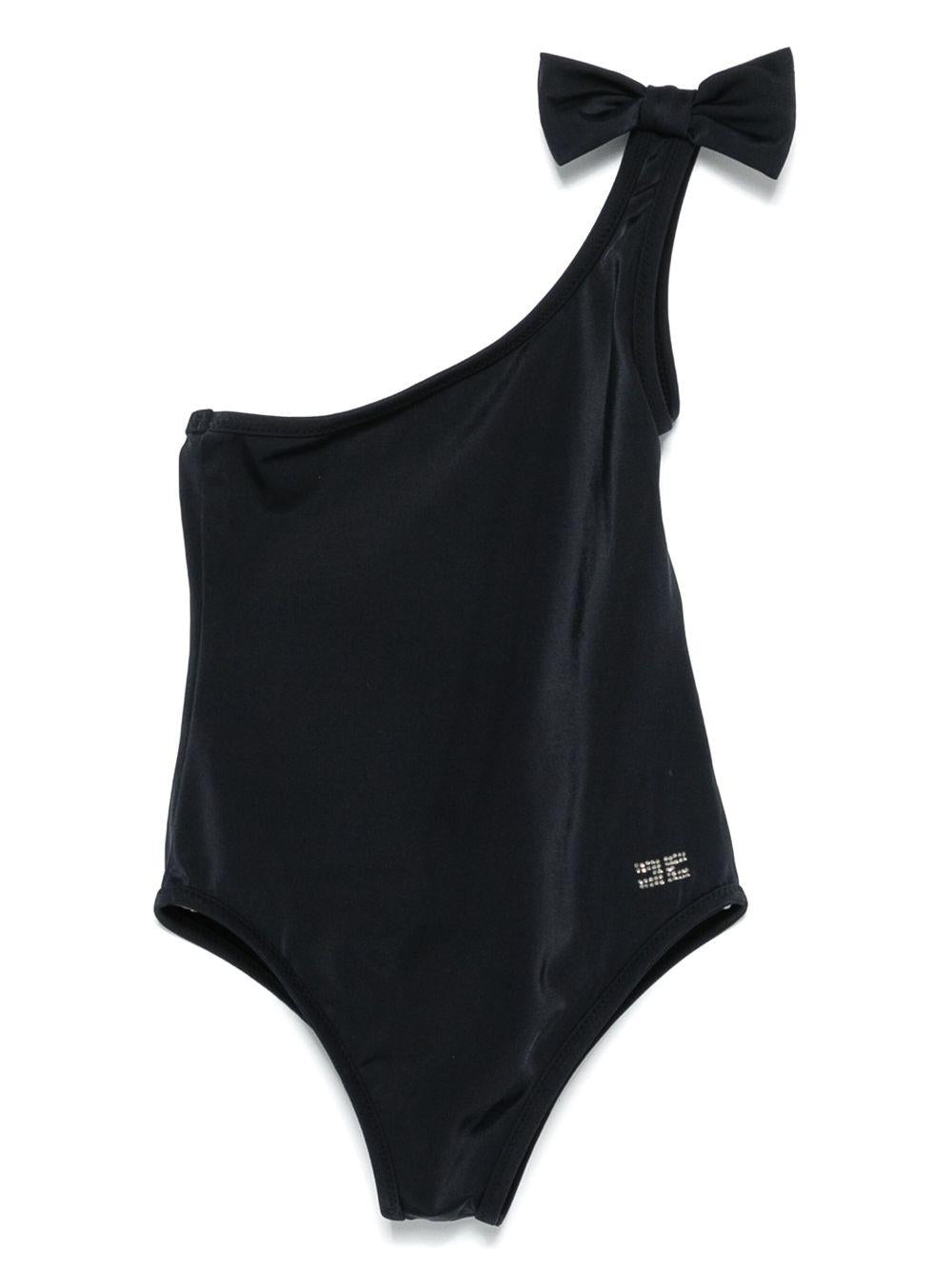 Costume entero nero per bambina EFSW023CTV046 N000 Elisabetta Franchi Kids 