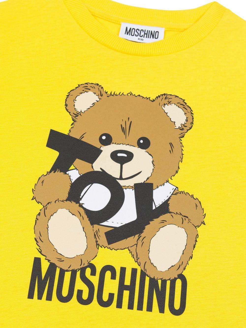 T-shirt gialla per bambino H9M04KLAA03 50577 Moschino Kids 
