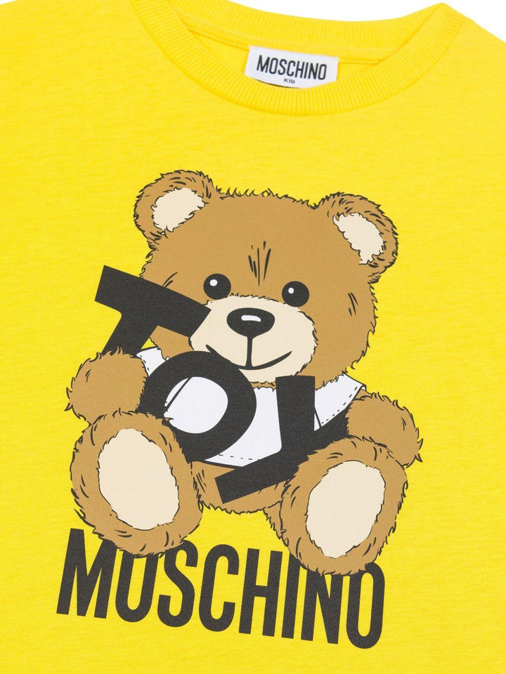 T-shirt gialla per bambino H9M04KLAA03 50577 Moschino Kids 