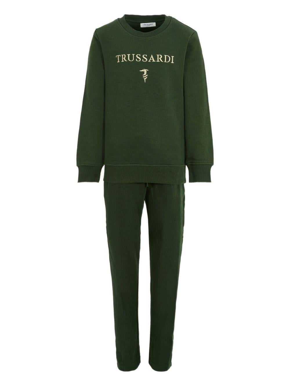 Completo sportivo verde per bambino TBA25008CF PIN Trussardi Kids 