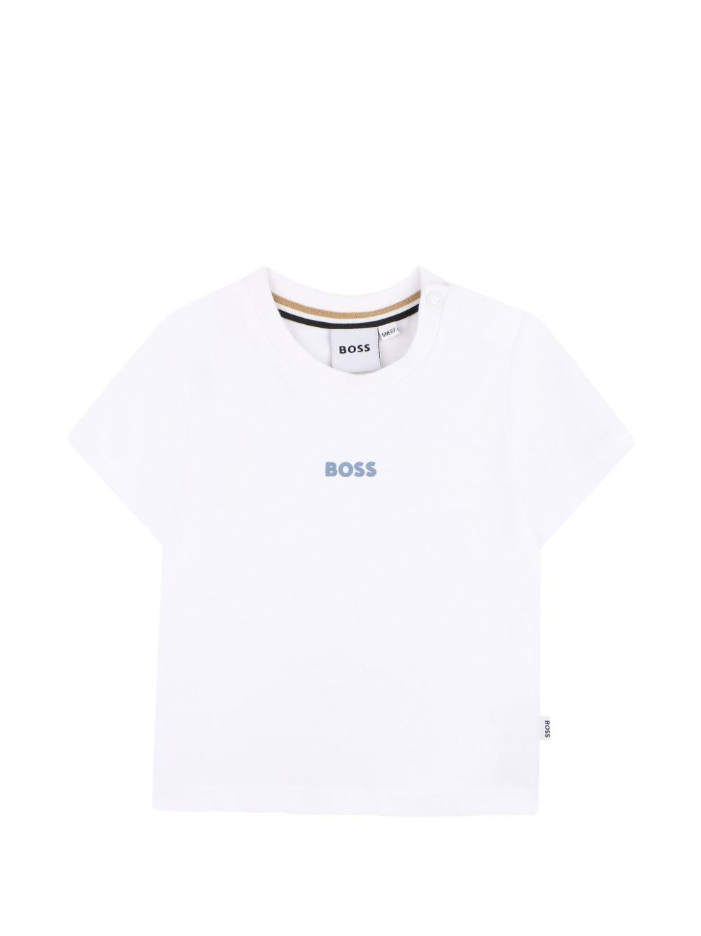T-shirt bianca per neonato J52891 10P Boss Kids 