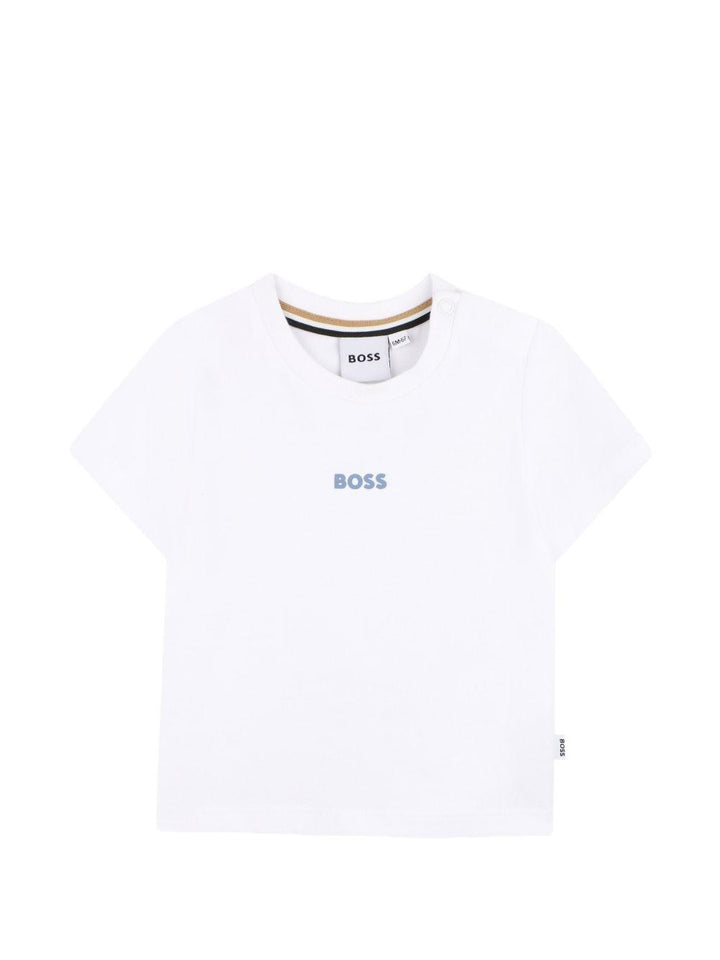 T-shirt bianca per neonato J52891 10P Boss Kids 