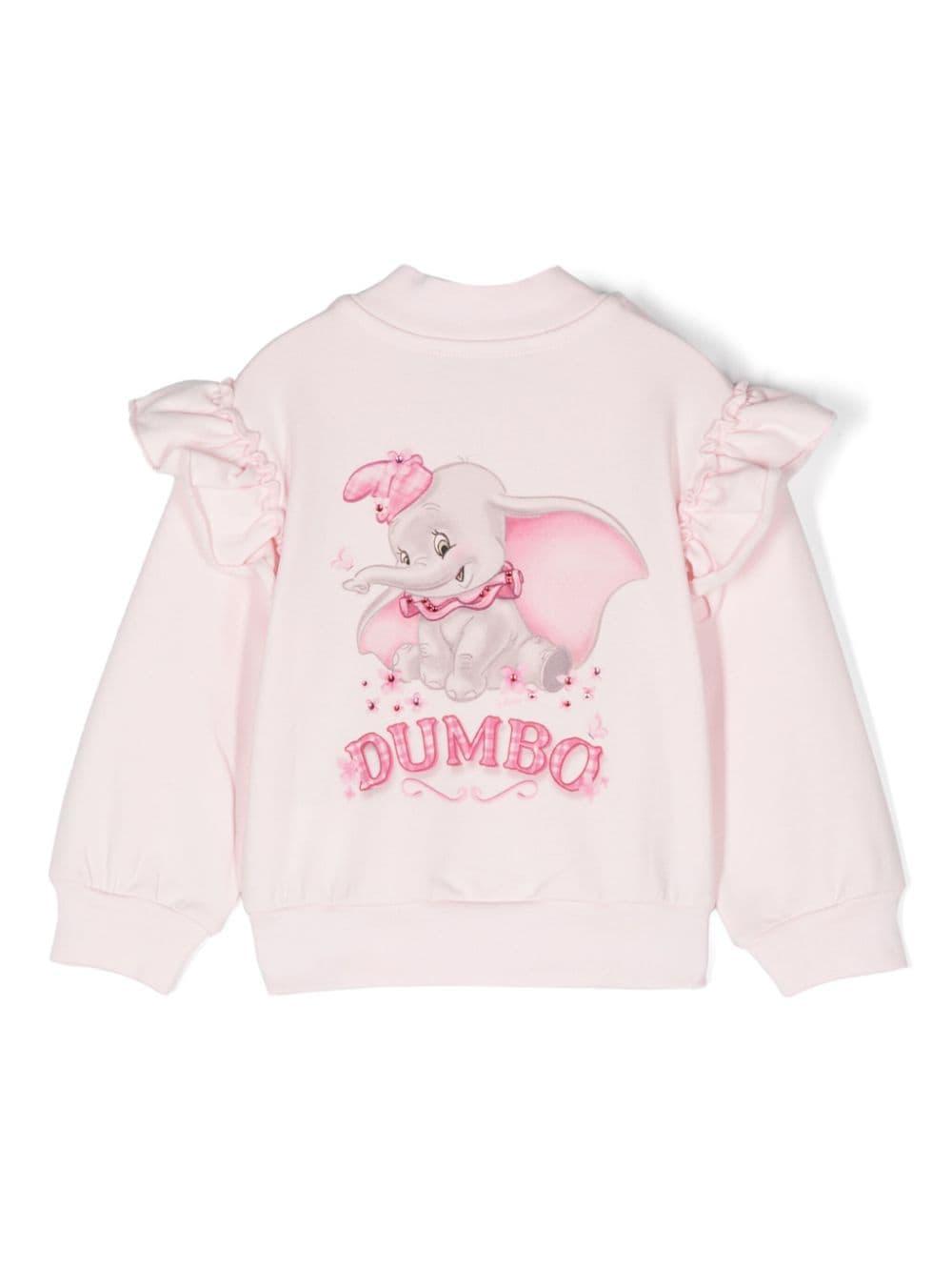 Felpa rosa chiaro per neonata con logo