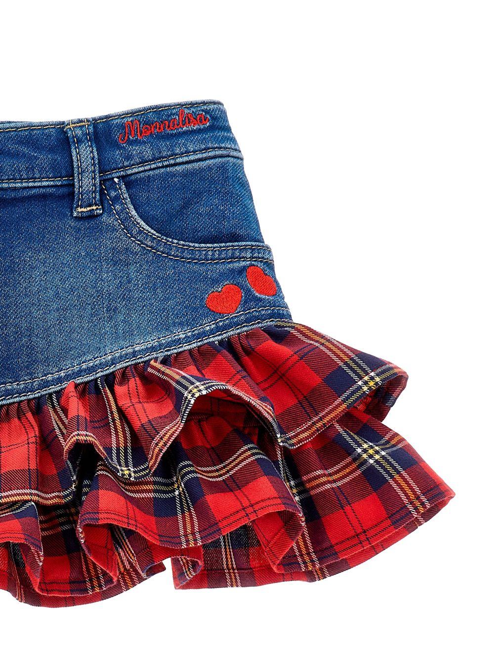 Gonna blu indaco per bambina 19F711NP6043 0055 Monnalisa Kids 