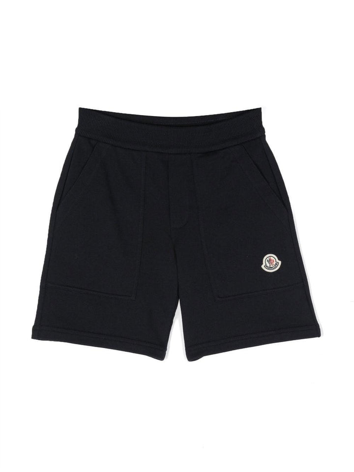 Blue shorts for boys with logo