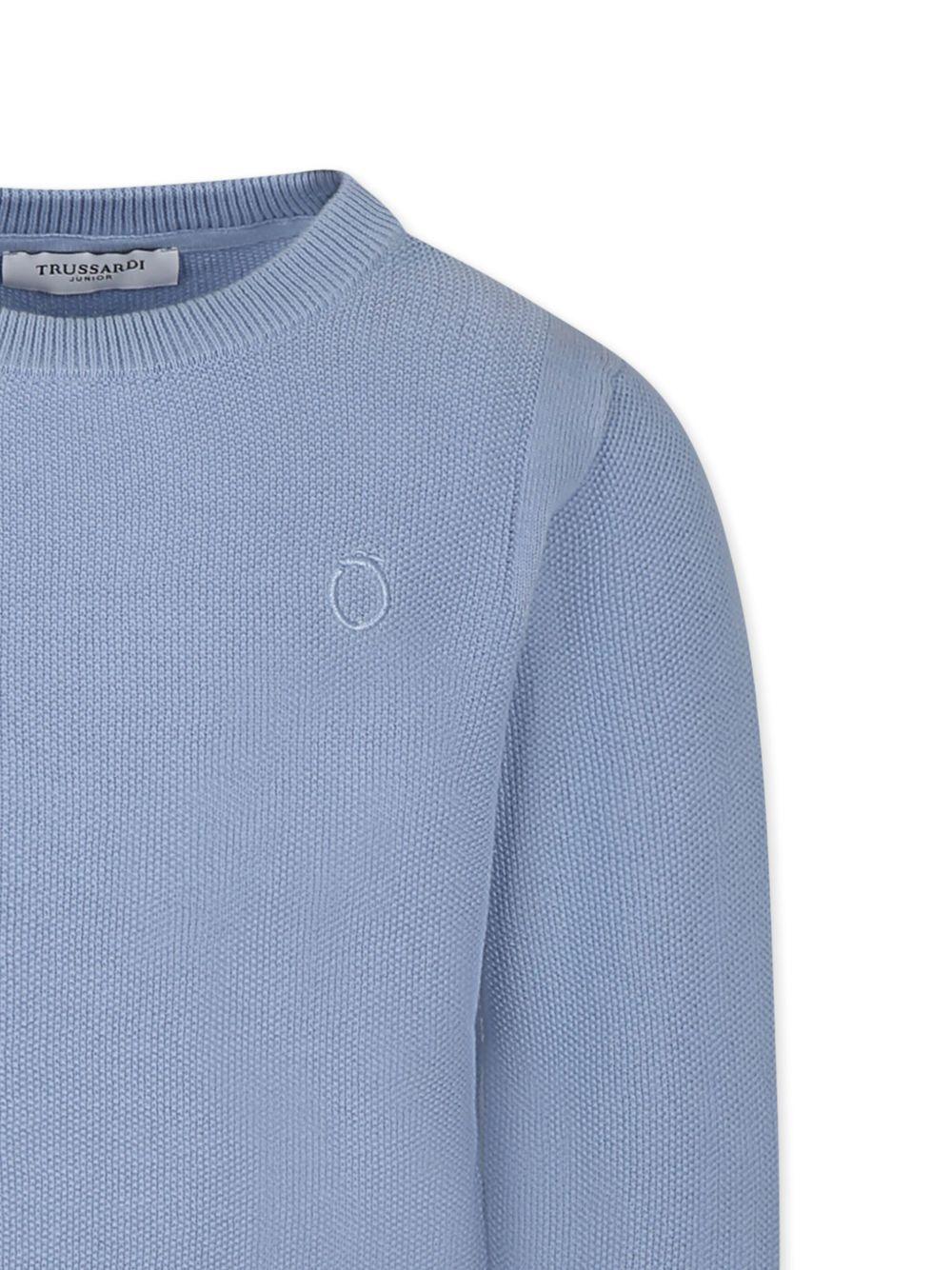 Maglione azzurro polvere per bambino