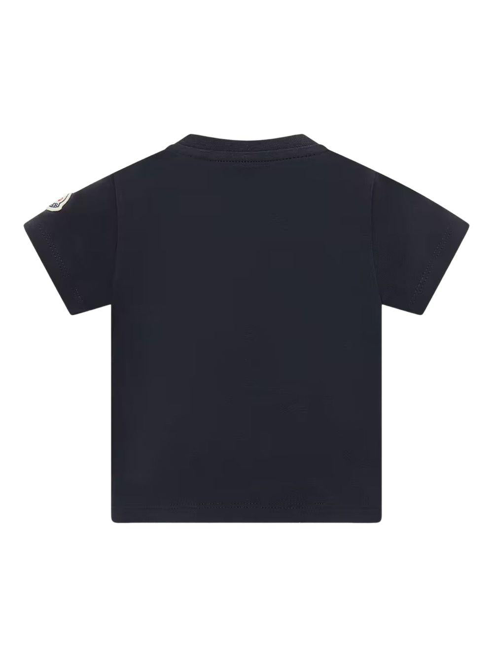 T-shirt blu navy per neonato 9518C0000489AUM 778 Moncler Kids 