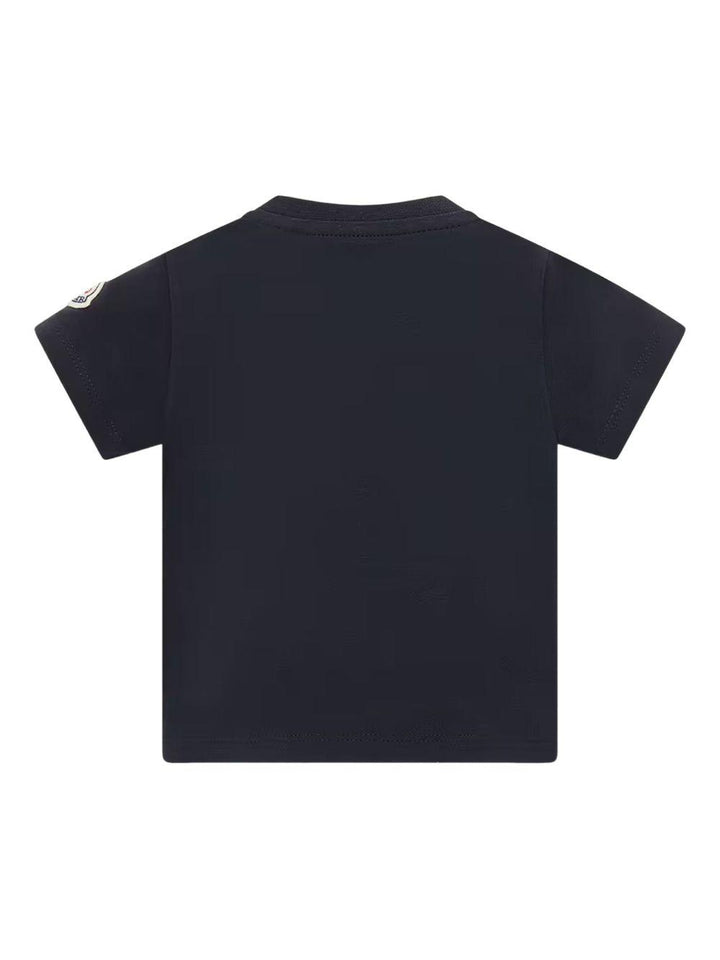 T-shirt blu navy per neonato 9518C0000489AUM 778 Moncler Kids 