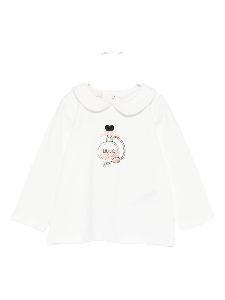 T-shit bianca per neonata HF5040J0088 M9738 Liu Jo 