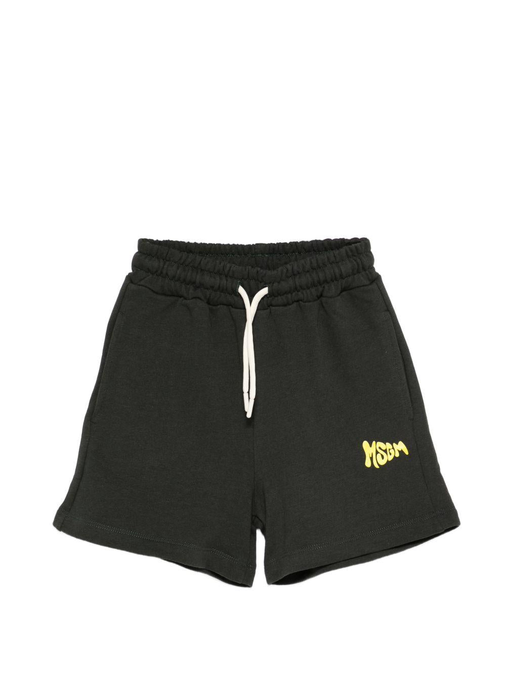 Bermuda nera per bambino S6MSJUBE221 MS040 Msgm Kids 