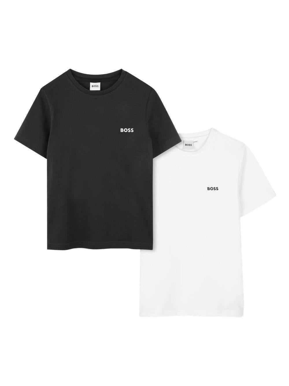 T-shirts bianca/nera per bambino J52680 M41 Boss Kids 