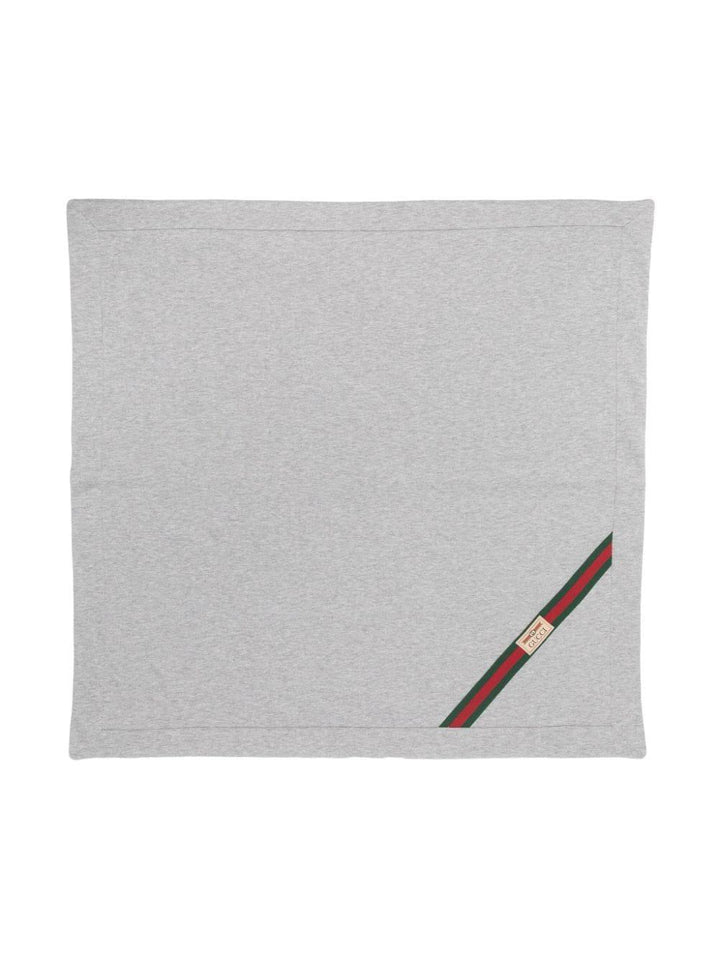 Coperta bianca per neonato con logo