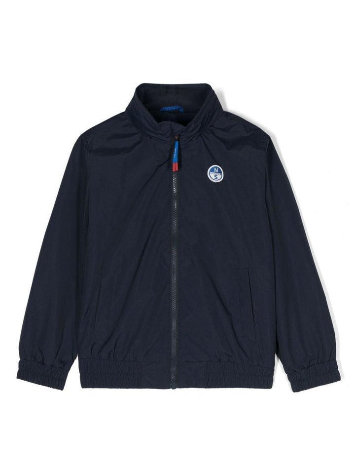 Giubbotto blu per bambino con logo