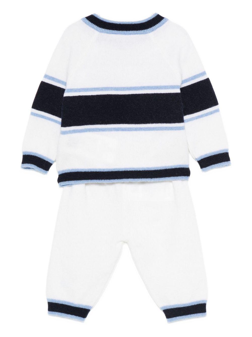 Completo sportivo bianco/blu per neonato FXB500W0023 101BL Fay Kids 