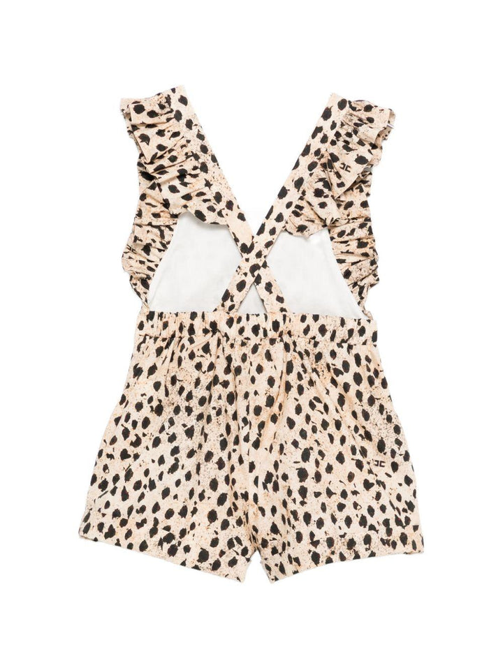 Salopette animal print per bambina EGTA0100CAE07 D640 Elisabetta Franchi Kids 