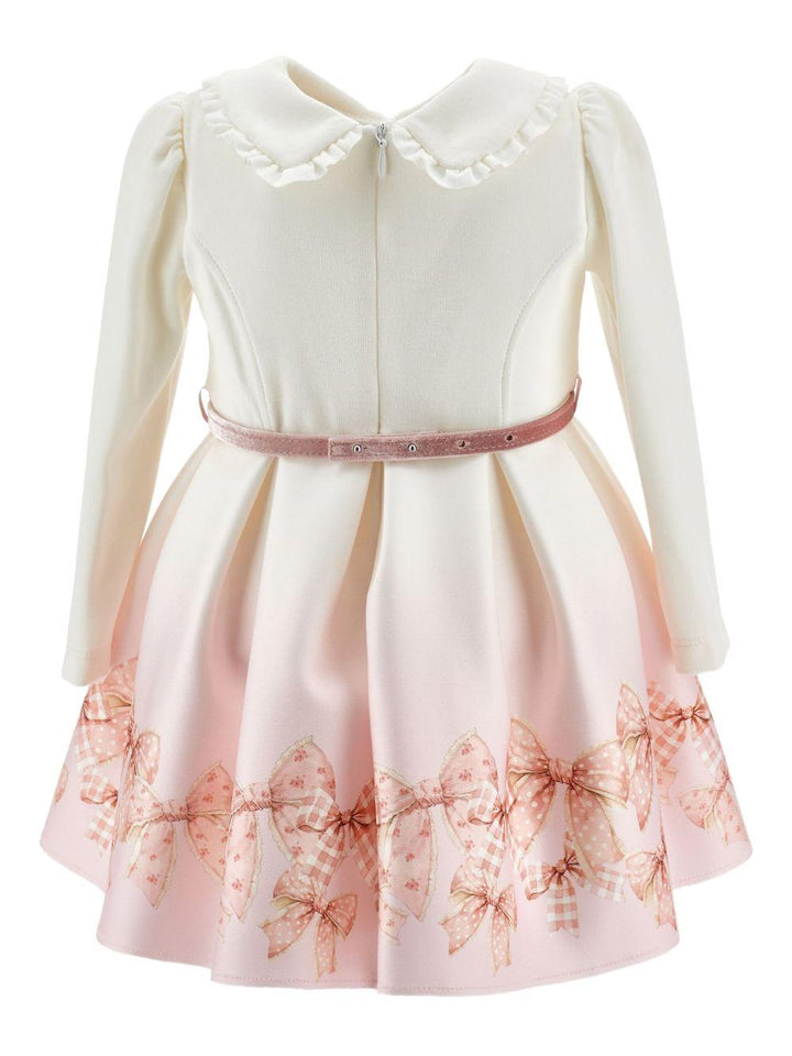 Abito bianco/rosa per bambina