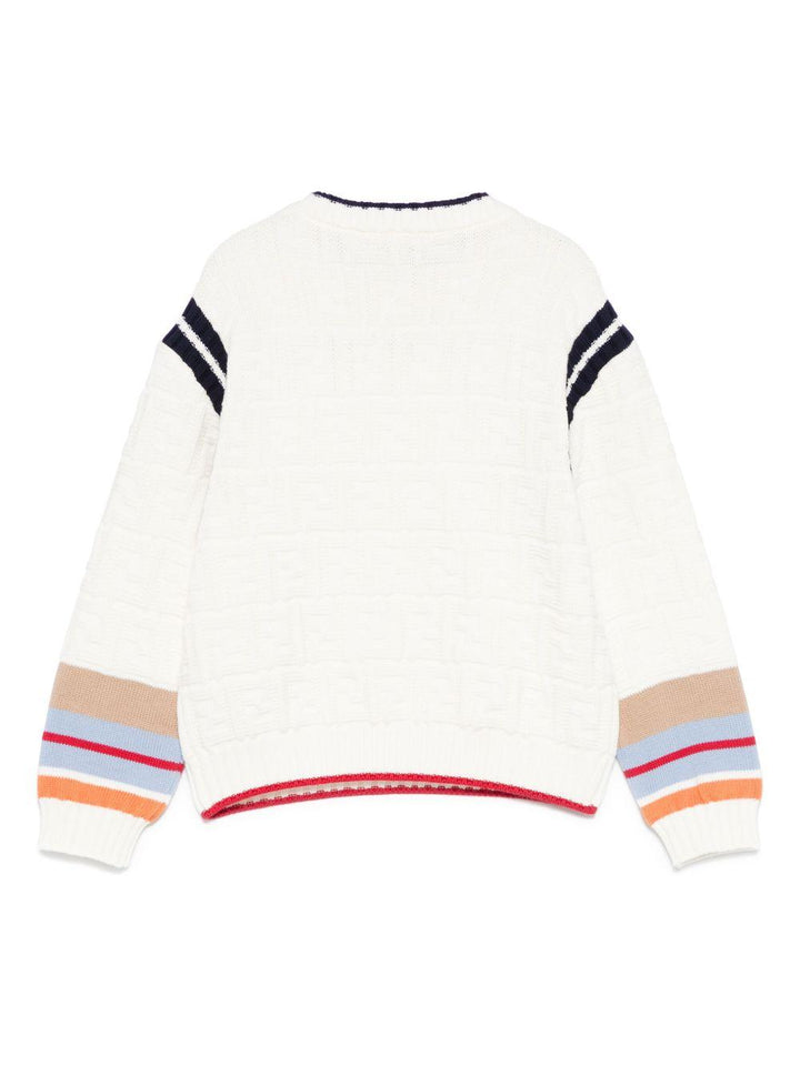 Maglione bianco per bambino JMG131AUKN F0TU9 Fendi Kids 