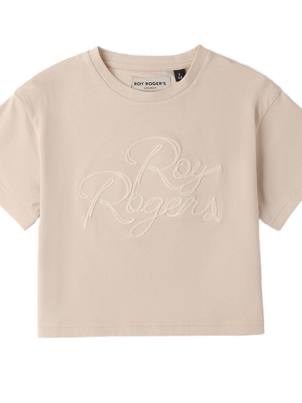 T-shirt beige per bambina 17600 1027 Roy Rogers Kids 