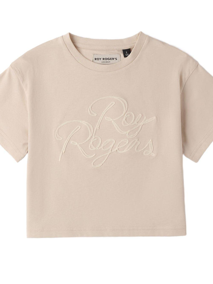 T-shirt beige per bambina 17600 1027 Roy Rogers Kids 