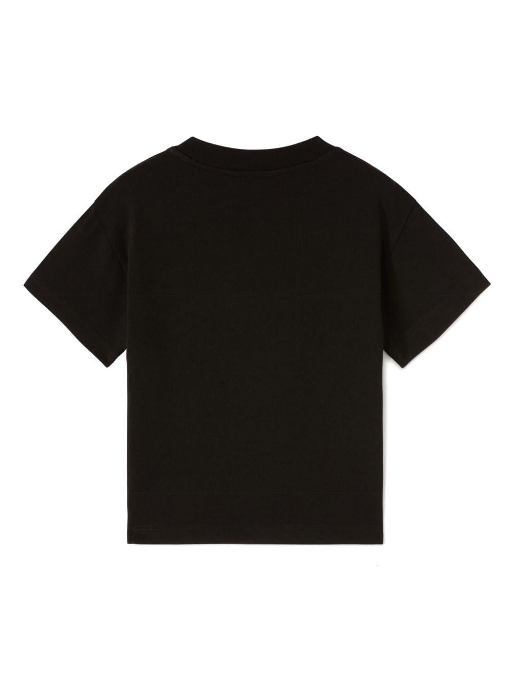 Black t-shirt for boys with logo